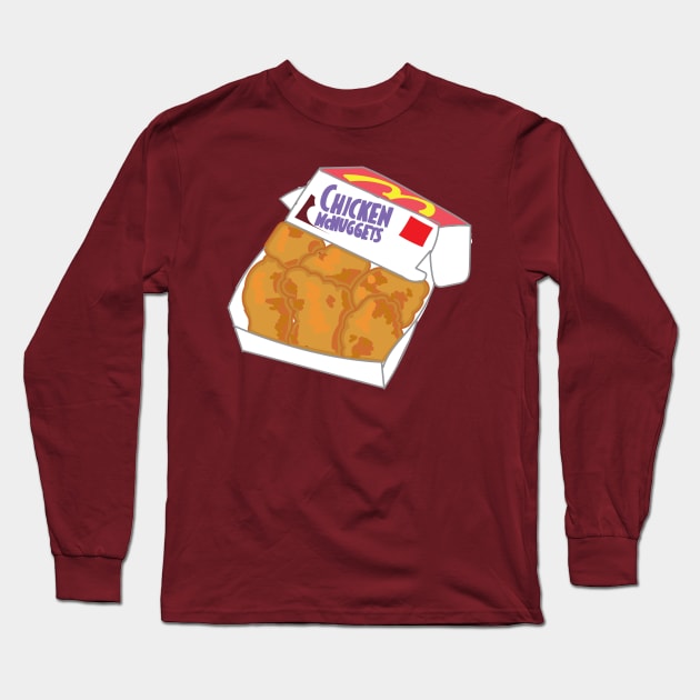 Chicken Nuggets Long Sleeve T-Shirt by courtneylgraben